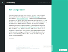 Tablet Screenshot of elevenhu.wordpress.com