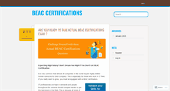 Desktop Screenshot of beaccertifications.wordpress.com