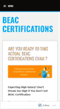 Mobile Screenshot of beaccertifications.wordpress.com