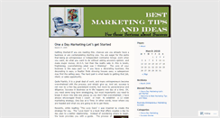 Desktop Screenshot of bestmarketingtipsandideas.wordpress.com