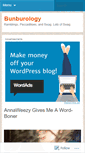 Mobile Screenshot of bunburology.wordpress.com