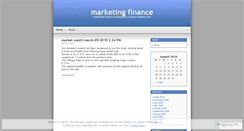 Desktop Screenshot of marketingfinance.wordpress.com