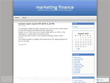 Tablet Screenshot of marketingfinance.wordpress.com