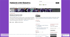 Desktop Screenshot of hablandoentrebalastros.wordpress.com