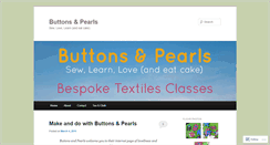 Desktop Screenshot of buttonsandpearls.wordpress.com