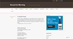 Desktop Screenshot of boundformorning.wordpress.com