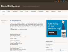 Tablet Screenshot of boundformorning.wordpress.com