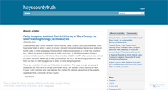 Desktop Screenshot of hayscountytruth.wordpress.com