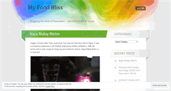 Desktop Screenshot of myfoodbliss.wordpress.com