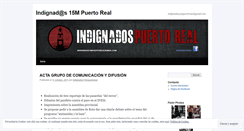 Desktop Screenshot of indignados15mpuertoreal.wordpress.com