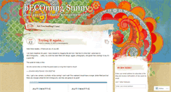 Desktop Screenshot of becomingsunny.wordpress.com