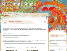 Tablet Screenshot of becomingsunny.wordpress.com