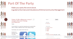 Desktop Screenshot of partoftheparty.wordpress.com