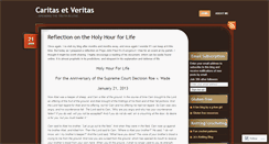 Desktop Screenshot of caritasetveritas.wordpress.com