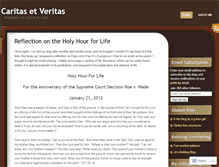 Tablet Screenshot of caritasetveritas.wordpress.com