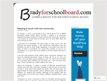 Tablet Screenshot of bradyforschoolboard.wordpress.com