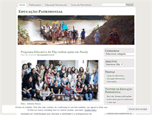 Tablet Screenshot of educacaopatrimonial.wordpress.com