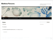 Tablet Screenshot of matthewparsonsblog.wordpress.com