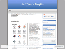 Tablet Screenshot of jeffsani.wordpress.com