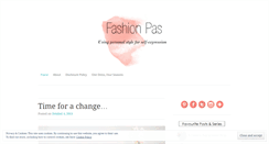 Desktop Screenshot of fashionpas.wordpress.com