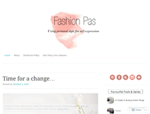 Tablet Screenshot of fashionpas.wordpress.com