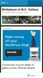 Mobile Screenshot of birthplaceofbcgallery.wordpress.com