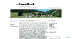 Desktop Screenshot of bayernurlaub.wordpress.com