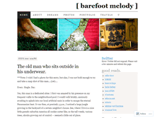 Tablet Screenshot of barefootmelody.wordpress.com