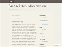 Tablet Screenshot of ads.bancdebinaryadvisorsreviews.wordpress.com