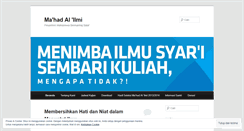 Desktop Screenshot of mahadilmi.wordpress.com