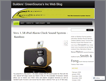 Tablet Screenshot of buildersgreensource.wordpress.com