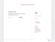 Tablet Screenshot of memoriesonthejourney.wordpress.com