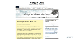 Desktop Screenshot of clergyincrisis.wordpress.com