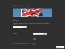 Tablet Screenshot of abritishperson.wordpress.com