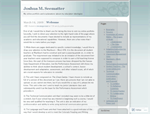 Tablet Screenshot of joshuaseematter.wordpress.com