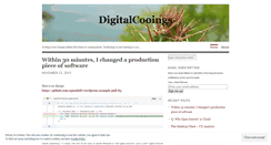 Desktop Screenshot of digitalcooings.wordpress.com