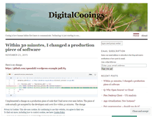 Tablet Screenshot of digitalcooings.wordpress.com