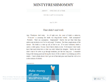 Tablet Screenshot of mintyfreshmommy.wordpress.com
