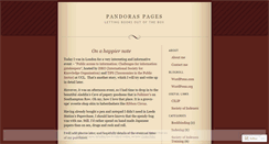 Desktop Screenshot of pandoraspages.wordpress.com