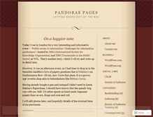 Tablet Screenshot of pandoraspages.wordpress.com