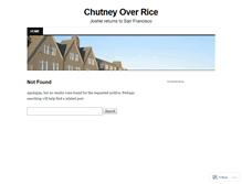 Tablet Screenshot of chutneyoverrice.wordpress.com