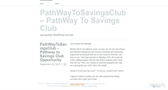 Desktop Screenshot of pathwaytosavingsclub.wordpress.com