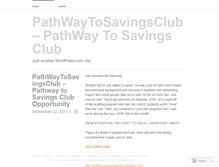 Tablet Screenshot of pathwaytosavingsclub.wordpress.com