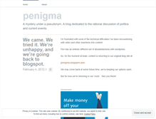 Tablet Screenshot of penigma.wordpress.com