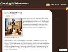 Tablet Screenshot of choosingmovers.wordpress.com