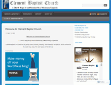 Tablet Screenshot of clementbaptist.wordpress.com