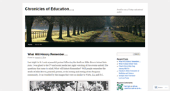 Desktop Screenshot of chroniclesofeducation.wordpress.com