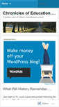 Mobile Screenshot of chroniclesofeducation.wordpress.com