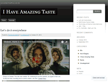 Tablet Screenshot of ihaveamazingtaste.wordpress.com