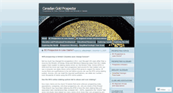 Desktop Screenshot of canadiangoldprospector.wordpress.com